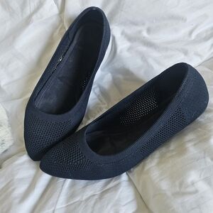 Market & Spruce Blue Knit Ballet Flats By Stitch Fix, Size 7